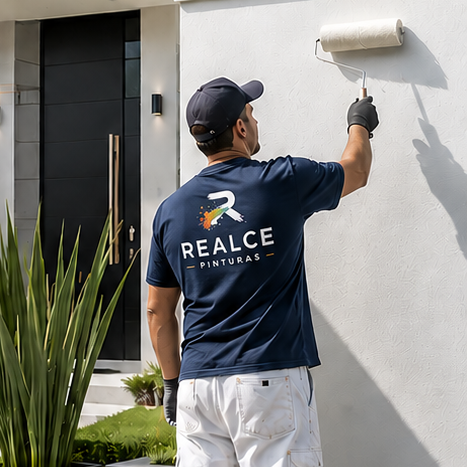 Equipe realizando pintura profissional em ambiente moderno